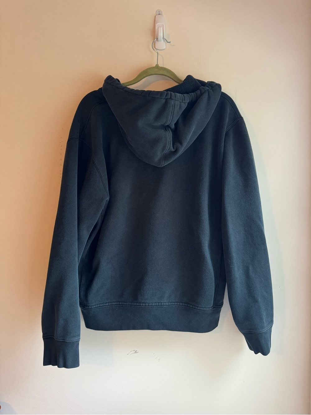Ralph Lauren Polo Black Zip Hoodie with White Drawstrings - Picture 3 of 5